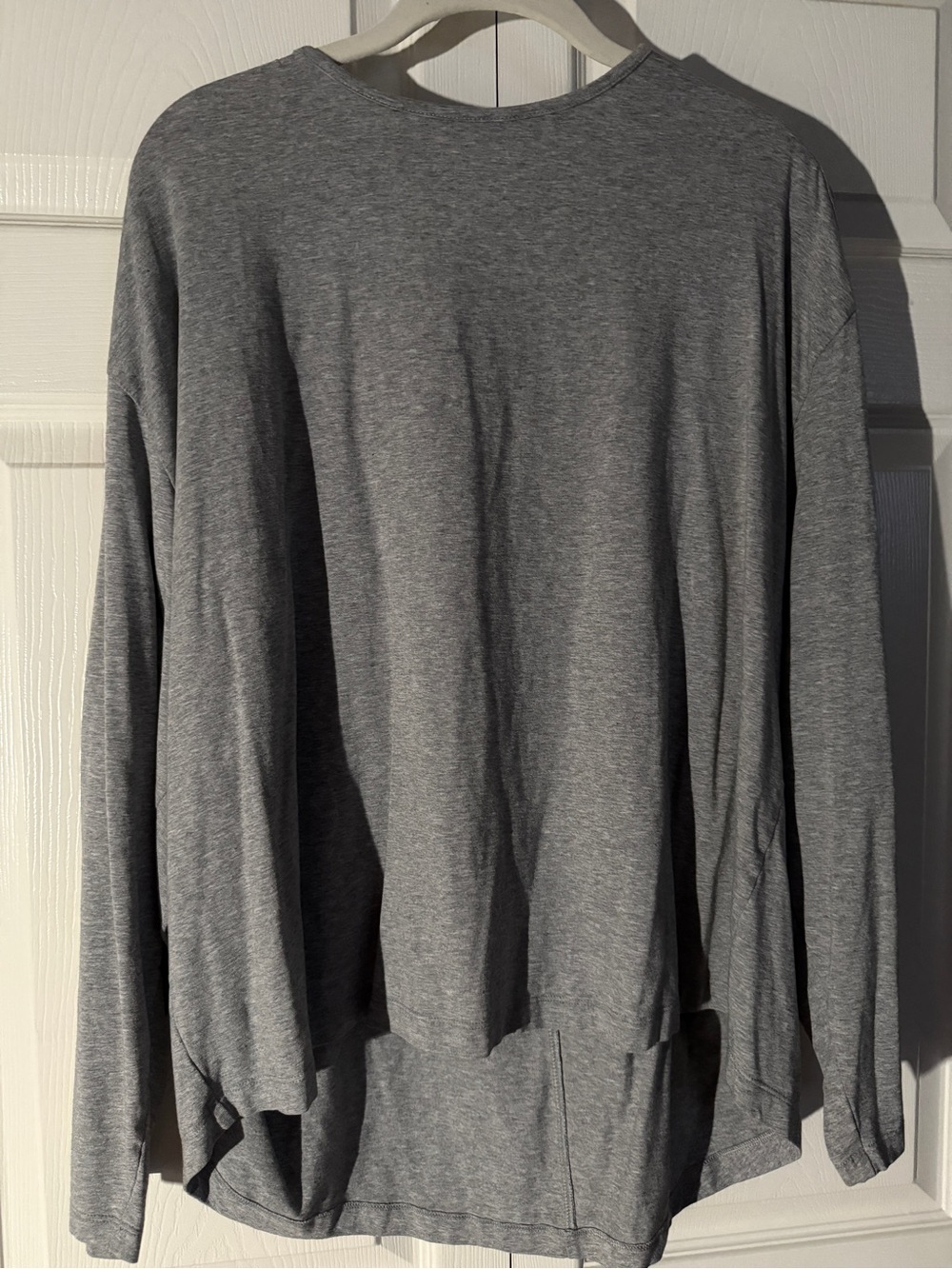 Women’s Plus Size Gray Long Sleeve Top - 2X